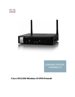 Cisco Small Business RV215W Wireless-N VPN Router Administration Guide (German)