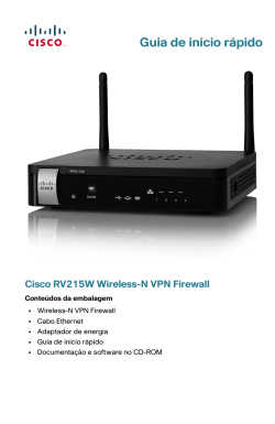 Cisco RV215W Wireless-N VPN Firewall Quick Start Guide (Portuguese)