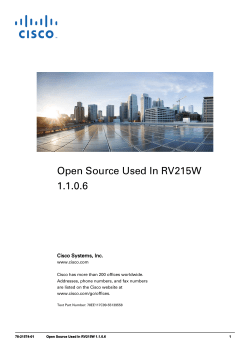 Open Source Used In RV215W 1.1.0.6