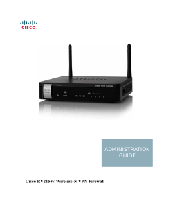 Cisco RV215W Wireless-N VPN Router Administration Guide