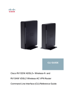 Cisco RV132W/RV134W Router Command Line Interface Guide