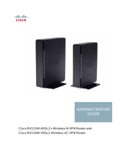 Cisco RV132W/RV134W Router Administration Guide