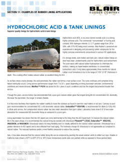 Hydrochloric Acid Tank Linings