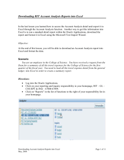 Download Oracle Reports to Excel