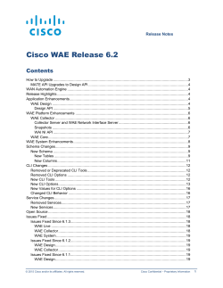 Cisco WAE 6.2 Release Notes