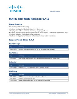 Cisco MATE and WAE 6.1.2 Release Notes