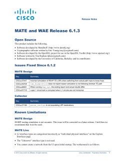 Cisco MATE and WAE 6.1.3 Release Notes