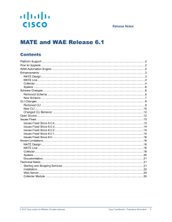 Cisco MATE and WAE 6.1 Release Notes