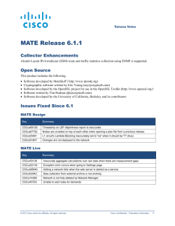 Cisco MATE 6.1.1 Release Notes