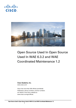 Open Source Software Used in Cisco WAN Automation Engine, Release 6.3.2