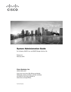 Cisco MATE 6.1 System Administration Guide