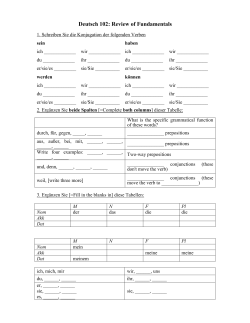 Deutsch 102 Grundlagenwiederholung
