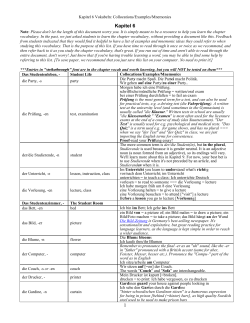 annotated Kapitel 6 vocabulary list