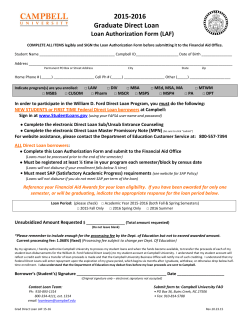 Federal Direct Unsubsidized Stafford LAF