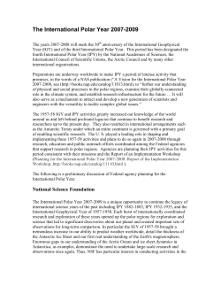 International Polar Year (IPY)