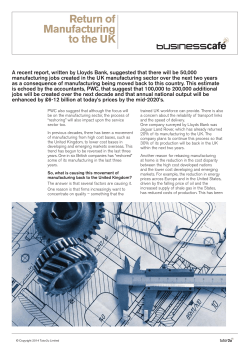Download Business Cafe: Return of Manufacturing to the UK