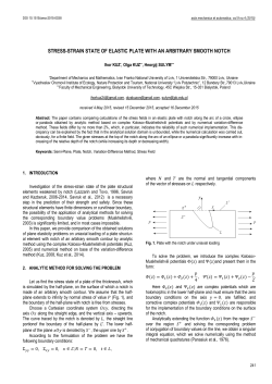 Stress-Strain State of Elastic Plate with an Arbitrary Smooth Notch