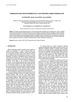Comparative Analysis for Kinematics of 5-DOF Industrial Robotic Manipulator&nbsp;