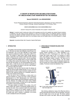 A Concept and Simulation Studies of a Mechatronic Stair Transporter for the Disabled