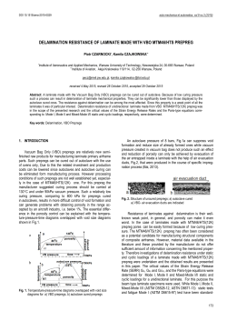 Delamination Resistance of Laminate Made with VBO MTM46/HTS Prepreg
