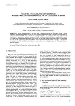 Parametric Integral Equations Systems Method in Solving Unsteady Heat Transfer Problems for Laser Heated Materials