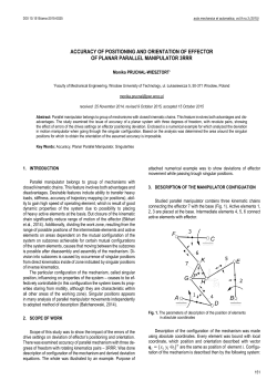 Accuracy of Positioning and Orientation of Effector of Planar Parallel Manipulator 3RRR