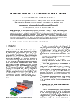 Integrated Multimotor Electrical DC Drive for Metallurgical Rolling Table