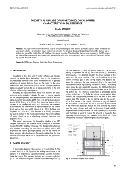 Theoretical Analysis of MR Damper Characteristics in Squeeze Mode