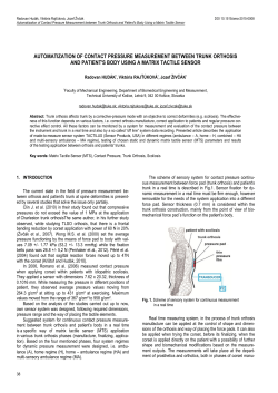 Automatization of Contact Pressure Measurement between Trunk Orthosis and Patient's Body Using a Matrix Tactile Sensor