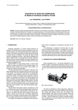 Diagnostics of Gears and Compressors by Means of Advanced Automatic System