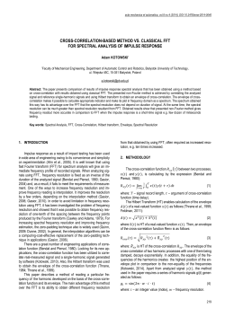 Cross-Correlation-Based Method vs. Classical FFT for Spectral Analysis of Impulse Response