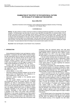 Examination of the Effect of Psychophysical Factors on the Quality of Human Gait Recognition