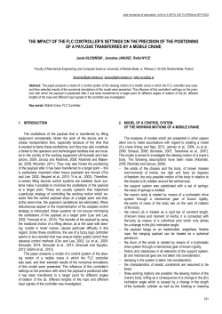 The Impact of the FLC Controller&rsquo;s Settings on the Precision of the Positioning of a Payload Transferred by a Mobile Crane