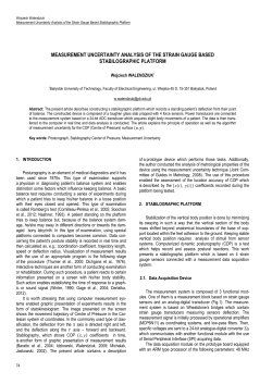 Measurement Uncertainty Analysis of the Strain Gauge Based Stabilographic Platform