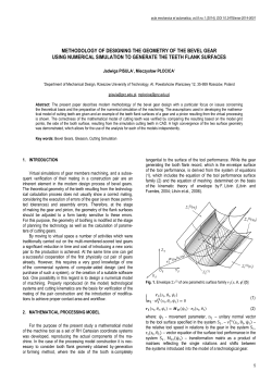 Methodology of Designing the Geometry of the Bevel Gear Using Numerical Simulation to Generate the Teeth Flank Surfaces