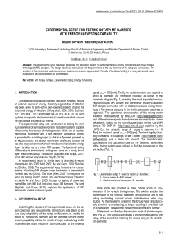 Experimental setup for Testing Rotary MR Dampers with Energy Harvesting Capability