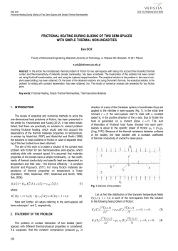 Frictional Heating During Sliding of Two Semi-Spaces with Simple Thermal Nonlinearities