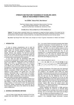 Strength and Fracture Toughness of the Welded Joints Made of High-Strength Ferritic Steel