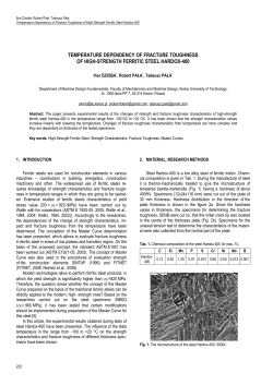 Temperature Dependency of Fracture Toughness of High-Strength Ferritic Steel Hardox-400