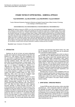 Dynamic Testing Of Copper Material &ndash; Numerical Approach