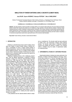 Simulation of Powder Sintering Using a Discrete Element Model