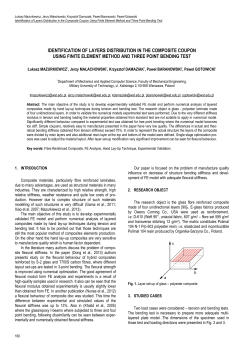 Identification of Layers Distribution in the Composite Coupon Using Finite Element Method and Three Point Bending Test