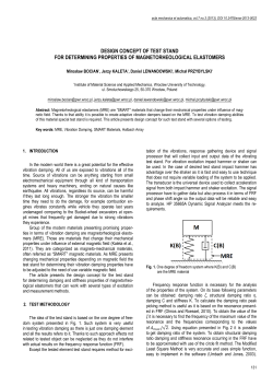 Design Concept of Test Stand for Determining Properties of Magnetorheological Elastomers