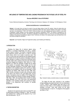 Influence of Temperature and Loading Program on the Fatigue Life of Steel P91