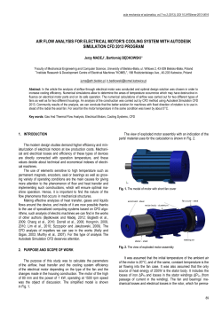 Air Flow Analisis for Electrical Motor's Cooling System with Autodesk Simulation CFD 2013 Program