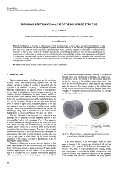 The Dynamic Performance Analysis of the Foil Bearing Struture