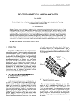 Simpliefied Collision Detection in 4r Serial Manipulators