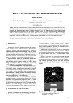 Numerical Analysis of Residual Stress in a Gradient Surface Coating