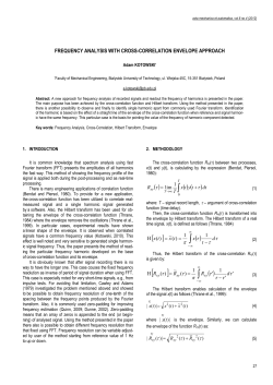 Frequency Analysis with Cross-Correlation Envelope Approach