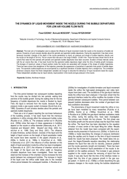 The Dynamics of Liquid Movement Inside the Nozzle During the Bubble Departures for Low Air Volume Flow Rate